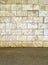 Rustic Travertine Stone Wall With Dirt Soil Ground Floor