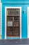 Rustic Turquoise Front Wall Weathered Door Decor