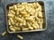 Rustic uncooked italian rigatoni pasta