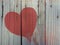 Rustic Valentine Heart on Weathered Wood Boards