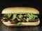 Rustic vietnamese bahn mi pork sandwich