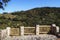 Rustic viewpoint towards the mountain