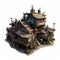 Rustic Village Detailed Character Design In Steampunk-inspired Voxel Art