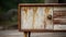 Rustic Vintage Tv Stand With Natural Grain And Peeling Paint