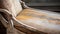 Rustic Vintage Twill Chaise Lounge With Aged Painting
