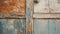 Rustic Vintage Viscose Cabinet With Peeling Paint And Natural Grain