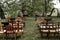 Rustic wedding ceremony