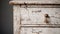 Rustic White Dresser With Frayed Cracked Style And Baroque Brushwork