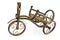 Rustic wine rack in form of tricycle