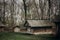 Rustic, wooden barn at countryside farm, old scandinatian stable