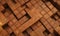 Rustic Wooden Blocks Texture AI Generative