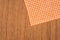 Rustic wooden boards with a orange checkered