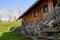 rustic wooden cabin in scenic Austrian Alps of Schladming-Dachstein region (Neustatt valley, Austria)