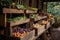 rustic wooden crates filled with freshly harvested produce