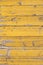 Rustic wooden old flaked  yellow painted texture of planked wall pattern