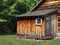 Rustic wooden shed