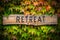 Rustic Wooden Spiritual Retreat Sign