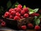 rustic wooden table adorned with plump