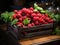 rustic wooden table adorned with plump