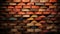 Rustic woodpile stacked against old brick wall generated by AI