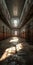 Rusticcore Neoclassical Prison Room: Detailed 3d Rendering With Vray Tracing