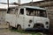 Rusting abandoned van in Baku, capital of Azerbaijan