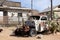 Rusting car with Prickly Pear, HackBerry, Arizona