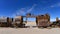 Rusting locomotive engines in the Cemeterio de Trenes Train Cemetery, Uyuni, Potosi department, Bolivia