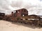 Rusting locomotives in the train cemetery, Uyuni, Bolivia