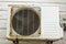 Rusting Metal Exterior Fitted Airconditioning Unit Mounted on W