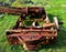 Rusting quarry engine bogie