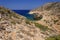 Rusting shipwreck in Amorgos