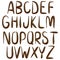 Rusty ancient bevel font.Vector alphabet.