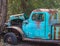 Rusty Blue Old Power Wagon in Arizona