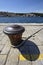 Rusty bollard in Mali Losinj, Croatia