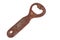 The Rusty bottle opener on white background