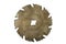 Rusty circular saw blade isolated