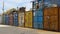 Rusty containers at the port of Jaffa Israel