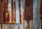 Rusty corrugated galvanised iron wall texture for background