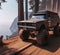 rusty dirt offroad 4x4 lifted vintage custom camper conversion jeep overlanding in mountain roads