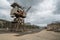 Rusty disused crane on Cockatoo Island docks