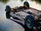 Rusty Dumped Car in Water Pond