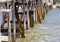 Rusty footbridge from Cameo Island, Laganas Bay, Zakinthos/Zante, Greece