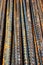 Rusty grunge steel rods