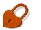 Rusty heart padlock