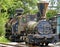 Rusty historic steam locomotive