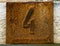 Rusty house number plate 4