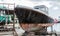 Rusty Hull in Dry Dock