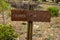 Rusty Laurel Lake Trail Sign