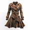 Rusty Leather Trenchcoat: Hyper Realistic, Detailed Jacket For Apocalyptic Fashion